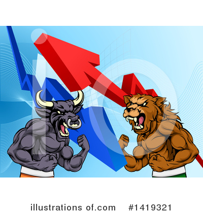Bull Market Clipart #1419321 by AtStockIllustration
