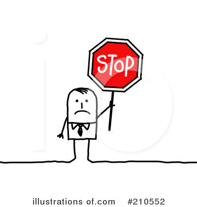 Royalty-Free (RF) Stop Clipart Illustration by NL shop - Stock Sample #210552