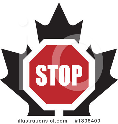 Royalty-Free (RF) Stop Sign Clipart Illustration by Lal Perera - Stock Sample #1306409