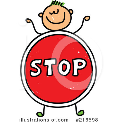 Royalty-Free (RF) Stop Sign Clipart Illustration by Prawny - Stock Sample #216598