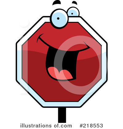 Royalty-Free (RF) Stop Sign Clipart Illustration by Cory Thoman - Stock Sample #218553