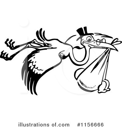 Royalty-Free (RF) Stork Clipart Illustration by BestVector - Stock Sample #1156666