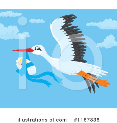 Royalty-Free (RF) Stork Clipart Illustration by Alex Bannykh - Stock Sample #1167836