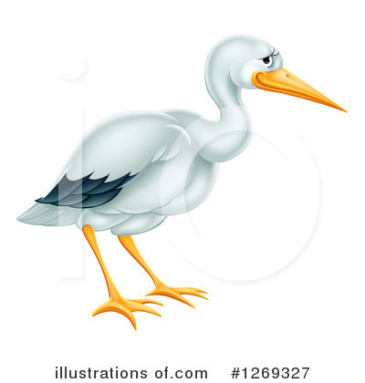 Royalty-Free (RF) Stork Clipart Illustration by AtStockIllustration - Stock Sample #1269327