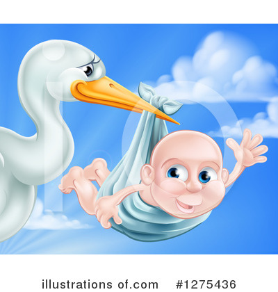 Royalty-Free (RF) Stork Clipart Illustration by AtStockIllustration - Stock Sample #1275436