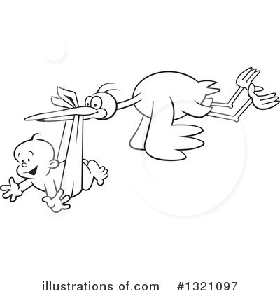 Royalty-Free (RF) Stork Clipart Illustration by Johnny Sajem - Stock Sample #1321097