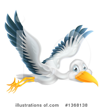 Heron Clipart #1368138 by AtStockIllustration
