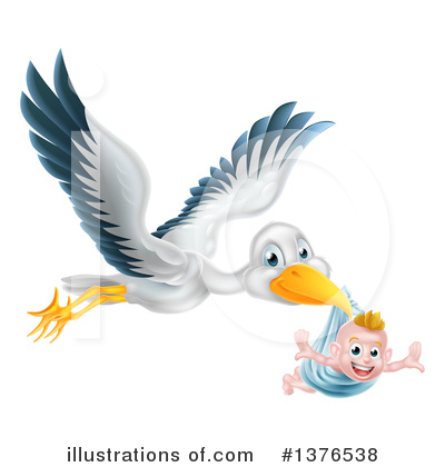 Stork Clipart #1376538 by AtStockIllustration