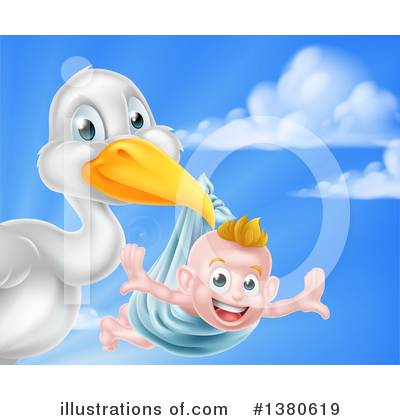 Royalty-Free (RF) Stork Clipart Illustration by AtStockIllustration - Stock Sample #1380619