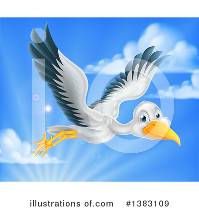 Royalty-Free (RF) Stork Clipart Illustration by AtStockIllustration - Stock Sample #1383109