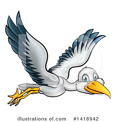 Heron Clipart #1418942 by AtStockIllustration
