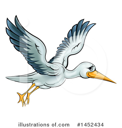 Royalty-Free (RF) Stork Clipart Illustration by AtStockIllustration - Stock Sample #1452434