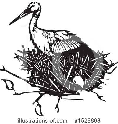 Royalty-Free (RF) Stork Clipart Illustration by xunantunich - Stock Sample #1528808