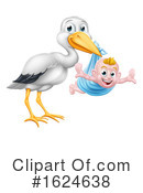 Stork Clipart #1624638 by AtStockIllustration