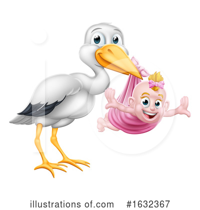 Royalty-Free (RF) Stork Clipart Illustration by AtStockIllustration - Stock Sample #1632367