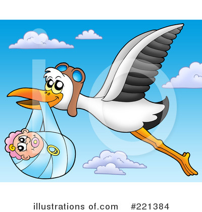 Royalty-Free (RF) Stork Clipart Illustration by visekart - Stock Sample #221384