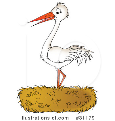 Royalty-Free (RF) Stork Clipart Illustration by Alex Bannykh - Stock Sample #31179