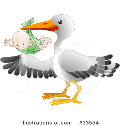 Royalty-Free (RF) Stork Clipart Illustration by AtStockIllustration - Stock Sample #33554