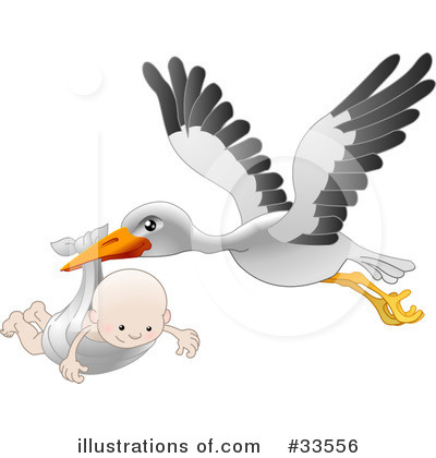 Royalty-Free (RF) Stork Clipart Illustration by AtStockIllustration - Stock Sample #33556