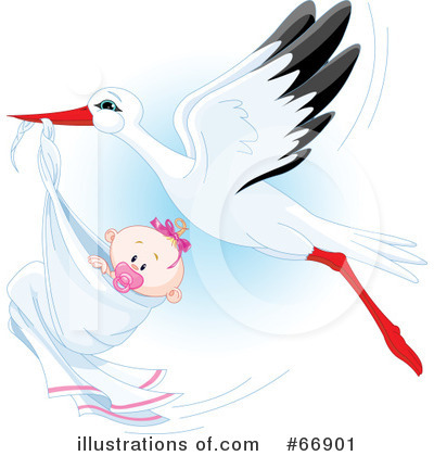 Royalty-Free (RF) Stork Clipart Illustration by Pushkin - Stock Sample #66901