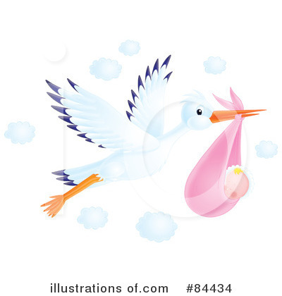 Royalty-Free (RF) Stork Clipart Illustration by Alex Bannykh - Stock Sample #84434