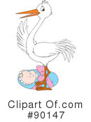 Stork Clipart #90147 by Alex Bannykh