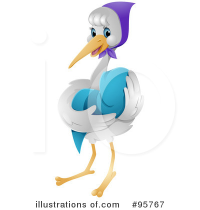 Royalty-Free (RF) Stork Clipart Illustration by BNP Design Studio - Stock Sample #95767