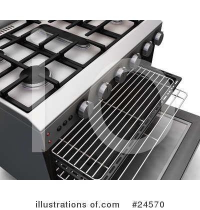 Royalty-Free (RF) Stove Clipart Illustration by KJ Pargeter - Stock Sample #24570