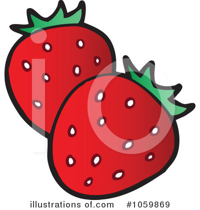 Royalty-Free (RF) Strawberries Clipart Illustration by visekart - Stock Sample #1059869