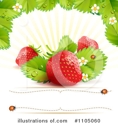 Royalty-Free (RF) Strawberry Clipart Illustration by merlinul - Stock Sample #1105060