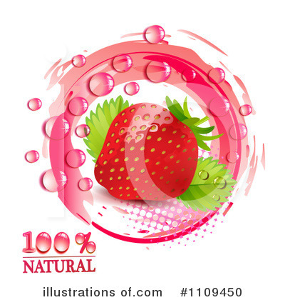 Royalty-Free (RF) Strawberry Clipart Illustration by merlinul - Stock Sample #1109450