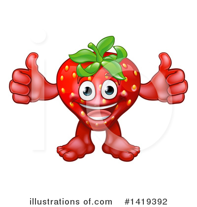 Royalty-Free (RF) Strawberry Clipart Illustration by AtStockIllustration - Stock Sample #1419392