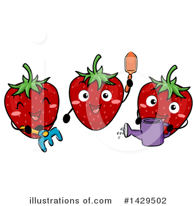 Royalty-Free (RF) Strawberry Clipart Illustration by BNP Design Studio - Stock Sample #1429502