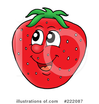 Royalty-Free (RF) Strawberry Clipart Illustration by visekart - Stock Sample #222087