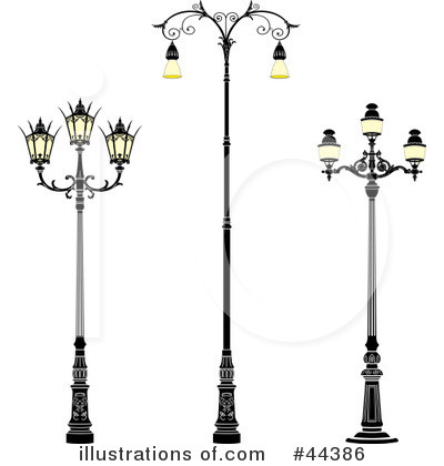 Royalty-Free (RF) Street Lamp Clipart Illustration by Frisko - Stock Sample #44386