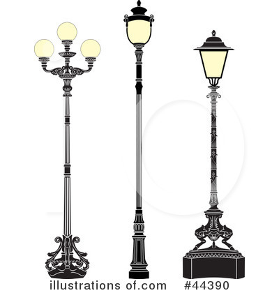Royalty-Free (RF) Street Lamp Clipart Illustration by Frisko - Stock Sample #44390