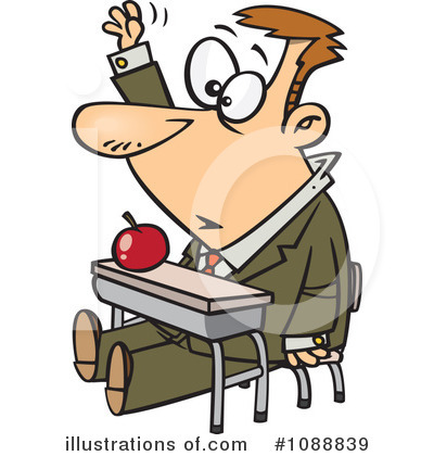 Royalty-Free (RF) Student Clipart Illustration by toonaday - Stock Sample #1088839