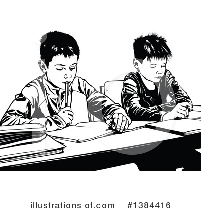 School Boy Clipart #1384416 by dero