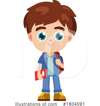 Royalty-Free (RF) Student Clipart Illustration by Hit Toon - Stock Sample #1804091