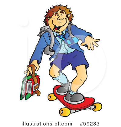 Royalty-Free (RF) Student Clipart Illustration by Snowy - Stock Sample #59283