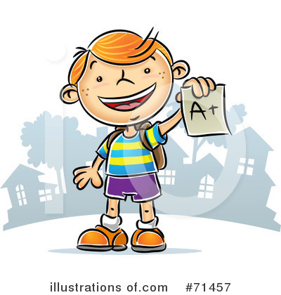 Royalty-Free (RF) Student Clipart Illustration by Qiun - Stock Sample #71457