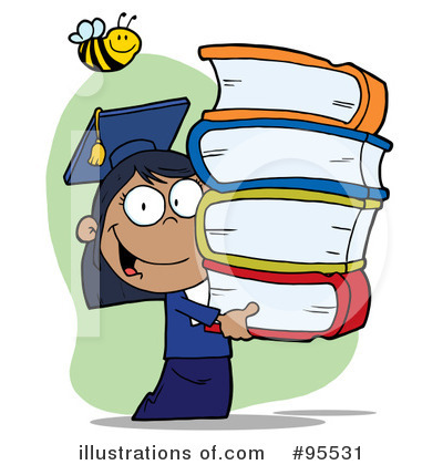 Royalty-Free (RF) Student Clipart Illustration by Hit Toon - Stock Sample #95531