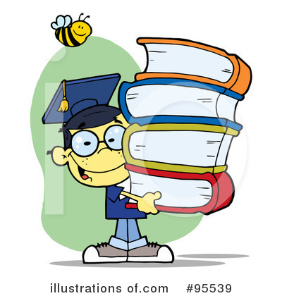 Royalty-Free (RF) Student Clipart Illustration by Hit Toon - Stock Sample #95539