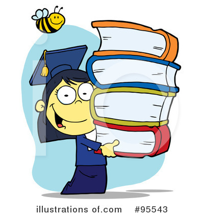 Royalty-Free (RF) Student Clipart Illustration by Hit Toon - Stock Sample #95543