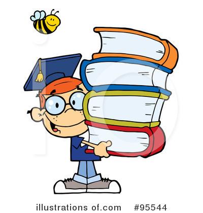 Royalty-Free (RF) Student Clipart Illustration by Hit Toon - Stock Sample #95544