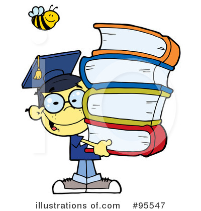 Royalty-Free (RF) Student Clipart Illustration by Hit Toon - Stock Sample #95547