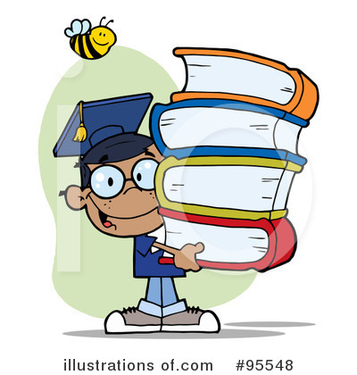 Royalty-Free (RF) Student Clipart Illustration by Hit Toon - Stock Sample #95548