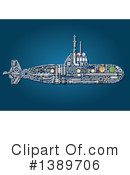 Submarine Clipart #1389706 by Vector Tradition SM