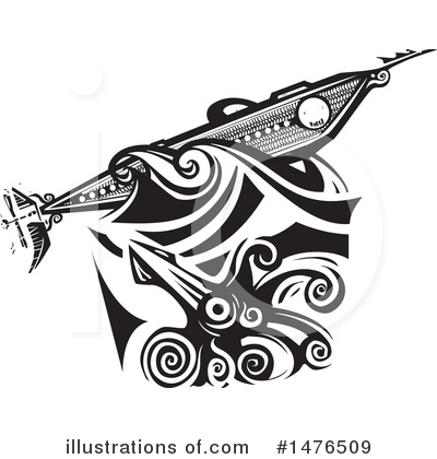 Royalty-Free (RF) Submarine Clipart Illustration by xunantunich - Stock Sample #1476509