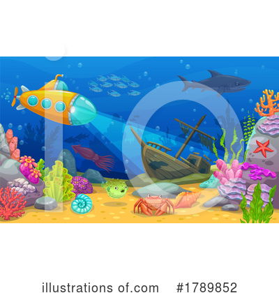 Royalty-Free (RF) Submarine Clipart Illustration by Vector Tradition SM - Stock Sample #1789852